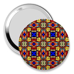 Stained Glass Pattern Texture 3  Handbag Mirrors by Simbadda