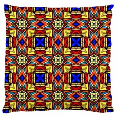 Stained Glass Pattern Texture Large Flano Cushion Case (two Sides) by Simbadda