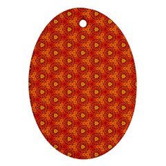 Pattern Fall Colors Seamless Bright Ornament (Oval)