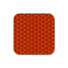 Pattern Fall Colors Seamless Bright Rubber Square Coaster (4 pack) 