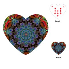 Abstract Art Blue Orange Playing Cards Single Design (heart)