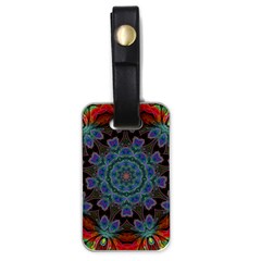 Abstract Art Blue Orange Luggage Tag (one Side) by Simbadda