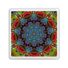 Abstract Art Blue Orange Memory Card Reader (square) by Simbadda