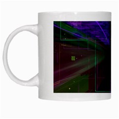 Data City Large Fiction Digital White Mugs by Simbadda