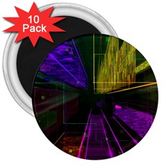 Data City Large Fiction Digital 3  Magnets (10 Pack)  by Simbadda