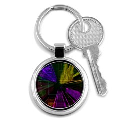 Data City Large Fiction Digital Key Chain (round) by Simbadda