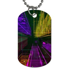 Data City Large Fiction Digital Dog Tag (one Side) by Simbadda