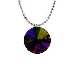 Data City Large Fiction Digital 1  Button Necklace by Simbadda