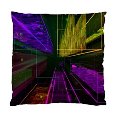 Data City Large Fiction Digital Standard Cushion Case (two Sides) by Simbadda