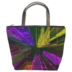 Data City Large Fiction Digital Bucket Bag by Simbadda