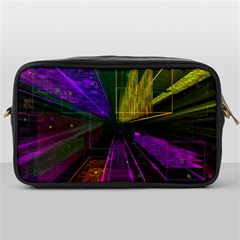 Data City Large Fiction Digital Toiletries Bag (one Side) by Simbadda