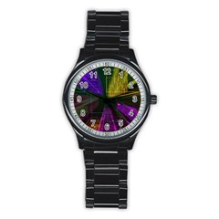 Data City Large Fiction Digital Stainless Steel Round Watch by Simbadda