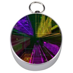 Data City Large Fiction Digital Silver Compasses by Simbadda