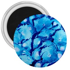 Hydrangea Blue Petals Flower 3  Magnets by Simbadda