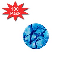 Hydrangea Blue Petals Flower 1  Mini Magnets (100 Pack)  by Simbadda