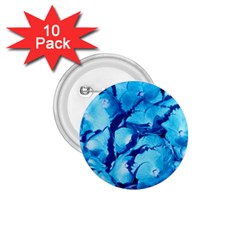 Hydrangea Blue Petals Flower 1 75  Buttons (10 Pack) by Simbadda