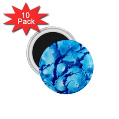 Hydrangea Blue Petals Flower 1 75  Magnets (10 Pack)  by Simbadda