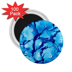 Hydrangea Blue Petals Flower 2 25  Magnets (100 Pack)  by Simbadda