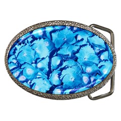 Hydrangea Blue Petals Flower Belt Buckles by Simbadda