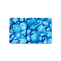 Hydrangea Blue Petals Flower Magnet (name Card) by Simbadda