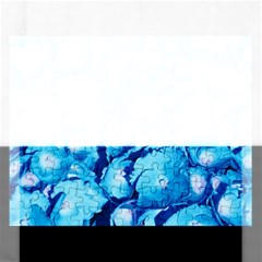 Hydrangea Blue Petals Flower Rectangular Jigsaw Puzzl by Simbadda