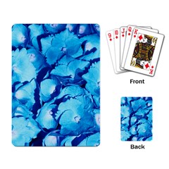 Hydrangea Blue Petals Flower Playing Cards Single Design (rectangle)