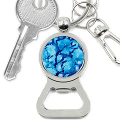 Hydrangea Blue Petals Flower Bottle Opener Key Chain by Simbadda