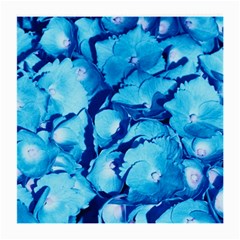 Hydrangea Blue Petals Flower Medium Glasses Cloth by Simbadda