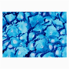 Hydrangea Blue Petals Flower Large Glasses Cloth (2 Sides) by Simbadda