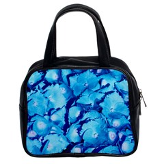 Hydrangea Blue Petals Flower Classic Handbag (two Sides)