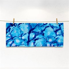 Hydrangea Blue Petals Flower Hand Towel by Simbadda