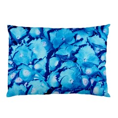 Hydrangea Blue Petals Flower Pillow Case by Simbadda