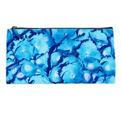 Hydrangea Blue Petals Flower Pencil Cases by Simbadda