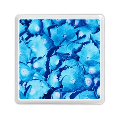 Hydrangea Blue Petals Flower Memory Card Reader (square) by Simbadda