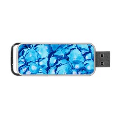 Hydrangea Blue Petals Flower Portable Usb Flash (one Side) by Simbadda