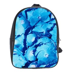 Hydrangea Blue Petals Flower School Bag (xl) by Simbadda