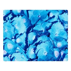 Hydrangea Blue Petals Flower Double Sided Flano Blanket (large)  by Simbadda