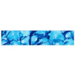 Hydrangea Blue Petals Flower Small Flano Scarf by Simbadda