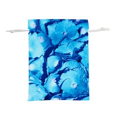 Hydrangea Blue Petals Flower Lightweight Drawstring Pouch (m)