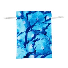 Hydrangea Blue Petals Flower Lightweight Drawstring Pouch (l)