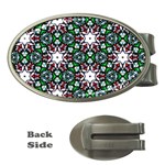 Stained Glass Pattern Church Window Money Clips (Oval)  Front