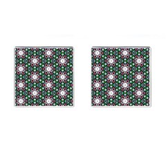 Stained Glass Pattern Church Window Cufflinks (square) by Simbadda