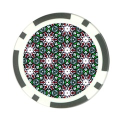 Stained Glass Pattern Church Window Poker Chip Card Guard by Simbadda