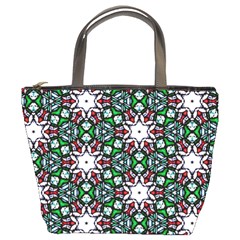 Stained Glass Pattern Church Window Bucket Bag by Simbadda