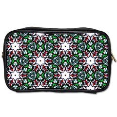 Stained Glass Pattern Church Window Toiletries Bag (two Sides) by Simbadda