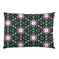 Stained Glass Pattern Church Window Pillow Case (two Sides) by Simbadda