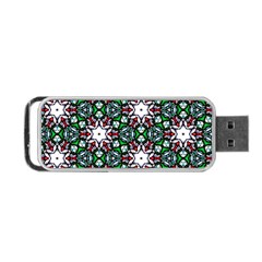 Stained Glass Pattern Church Window Portable Usb Flash (two Sides) by Simbadda