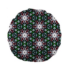 Stained Glass Pattern Church Window Standard 15  Premium Round Cushions by Simbadda