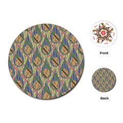 Tribal Background Boho Digital Paper Playing Cards Single Design (round) by Simbadda