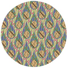 Tribal Background Boho Digital Paper Wooden Bottle Opener (round) by Simbadda